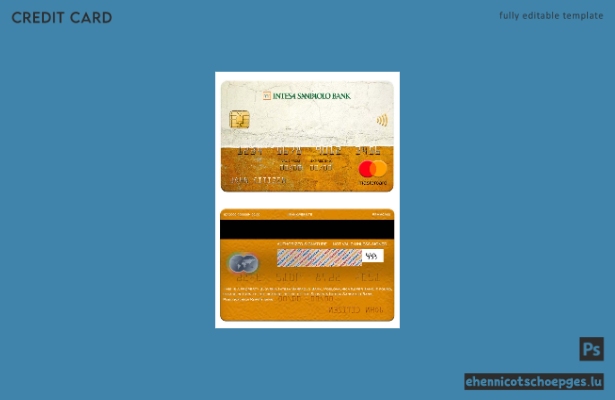 Slowenien Intesa Sanpaolo Bank, Koper Filialbank Mastercard Beispielvorschau